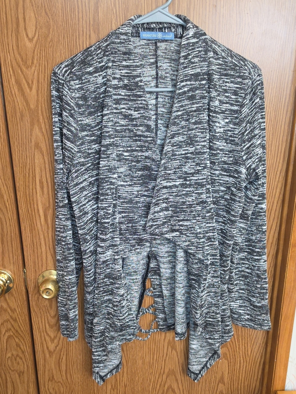 Signature Weekend Draped Cardigan Criss Cross Back